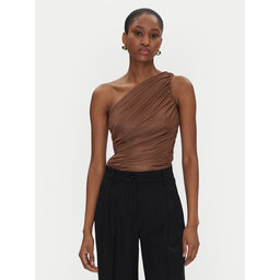PINKO PINKO Marškinėliai 105048 A2F1 Ruda Slim Fit