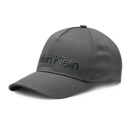 Calvin Klein Шапка с козирка Calvin Klein Leather Lettering K50K509661 Medium Charcoal GRY