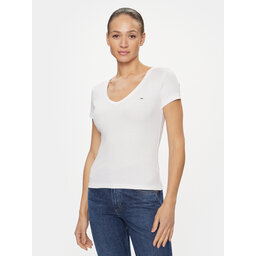 Tommy Jeans Tommy Jeans Póló Essential DW0DW17385 Fehér Slim Fit