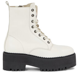 Tommy Jeans Боти Tommy Jeans Tjw Boot Zip Up EN0EN02305 Бял