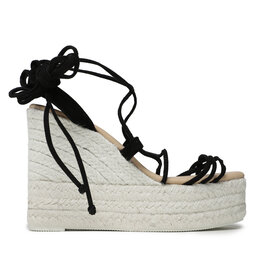 Manebi Alpargatas Manebi Lace-Up Wedge Espadrilles L 8.6 WA Negro