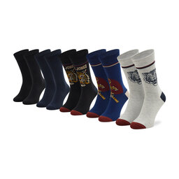 Jack&Jones Lot de 5 paires de chaussettes hautes homme Jack&Jones Jactiger 12205315 r.OS Medieval Blue/Black