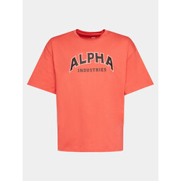 Alpha Industries Alpha Industries Póló College 146501 Piros Relaxed Fit