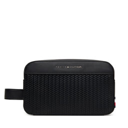 Tommy Hilfiger Pochette per cosmetici Tommy Hilfiger Th Woven Washbag AM0AM13838 Nero