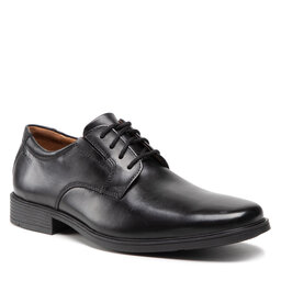 Clarks Обувки Clarks Tilden Plain 261103507 Black Leather