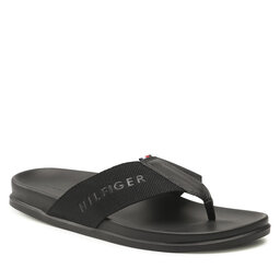Tommy Hilfiger Джапанки Tommy Hilfiger 3D Print Webbing Toe Post Sandal FM0FM03604 Black BDS