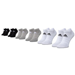 adidas Комплект 6 чифта къси чорапи унисекс adidas Cush Low 6Pp DZ9380 Mgreyh/Mgreyh/White