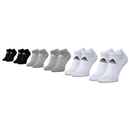 adidas Set od 6 pari unisex niskih čarapa adidas Cush Low 6Pp DZ9380 Mgreyh/Mgreyh/White