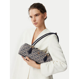 Tommy Hilfiger Handtasche Tommy Hilfiger Th Grace Shoulder Bag Jacquard AW0AW18752 Blau