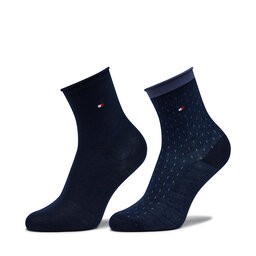 Tommy Hilfiger Set de 2 perechi de șosete lungi pentru copii Tommy Hilfiger 701224911 Navy 002
