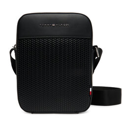 Tommy Hilfiger Geantă crossover Tommy Hilfiger Th Woven Mini Reporter AM0AM13661 Negru