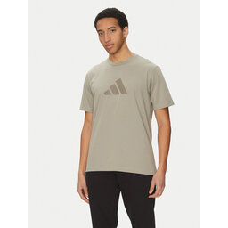 adidas adidas Marškinėliai Future Icons 3 Bar Logo JD4915 Smėlio Regular Fit