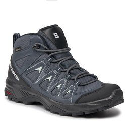 Salomon Pārgājienu apavi Salomon X Braze Mid GORE-TEX L47181100 Ebony/India Ink/Bleached Aqua