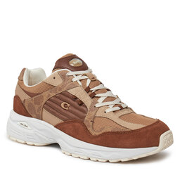 Coach Sneakersy Coach C301 Signature CN342 Taupe/Saddle