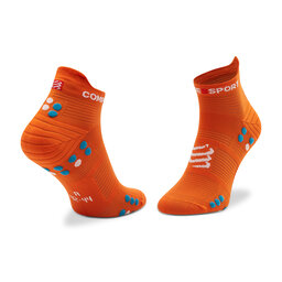 

Високі шкарпетки unisex Compressport Pro Racing Socks V4.0 Run Low XU00047B_410 Orangeade/Fjord Blue, Оранжевий