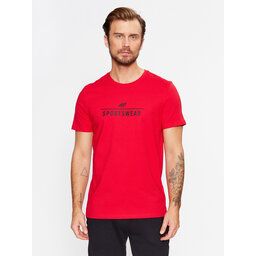 4F 4F Camiseta 4FAW23TTSHM0878 Rojo Regular Fit