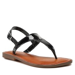 Polo Ralph Lauren Szandál Polo Ralph Lauren Tierney Iv RF103985 Black Patent w/ Silver PP