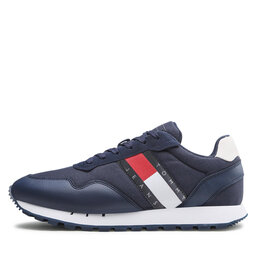 

Снікерcи Tommy Jeans Retro Leather Runner EM0EM01081 Twilight Navy C87, Cиній
