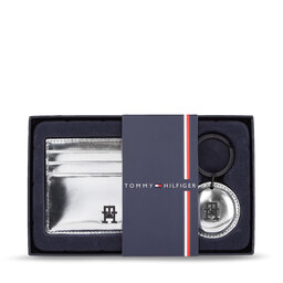 

Набір чохол на картки і брелок Tommy Hilfiger Imd Cc Holder And Key Fob AM0AM11633PE6 Silver PE6, Сірий