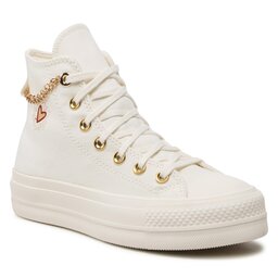 Converse Bambas Converse Ctas Lift Hi A04453C Egret/Thriftshop Yellow
