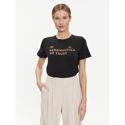 Aeronautica Militare Aeronautica Militare T-Shirt 241TS2233DJ510 Μαύρο Regular Fit