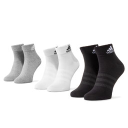 adidas Set od 3 para unisex visokih čarapa adidas Light Ank 3PP DZ9434 Mgreyh/White/Black