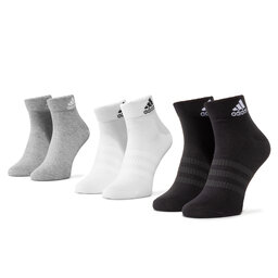 adidas Súprava 3 párov kotníkových ponožiek unisex adidas Light Ank 3PP DZ9434 Mgreyh/White/Black