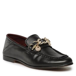 Tommy Hilfiger Лоуфъри Tommy Hilfiger Chain Loafer FW0FW06843 Black BDS