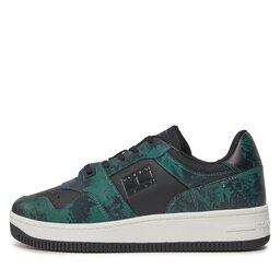 

Снікерcи Tommy Jeans Tjm Retro Basket Print EM0EM01348 Court Green L4L, Зелений
