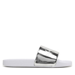 

Шльопанці Calvin Klein Jeans Slide Metallic Monologo YW0YW00638 Metallic Silver 02W, Срібний