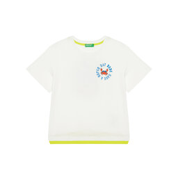 United Colors Of Benetton United Colors Of Benetton T-Shirt 3SLUG10JF Εκρού Regular Fit