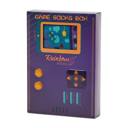 Rainbow Socks 2er-Set hohe Unisex-Socken Rainbow Socks Game Box Violett