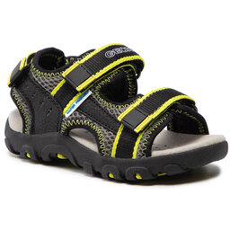 Geox Sandále Geox J S.Strada A J1524A 014CE C9151 M Black/Fluo