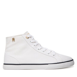 Tommy Hilfiger Sneakers aus Stoff Tommy Hilfiger Th Chic Low Profile Mid Cut FW0FW09356 Weiß