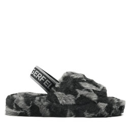 

Тапочки KARL LAGERFELD KL40203 Black Faux Fur w/Dk Grey, Чорний