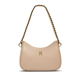 Tommy Hilfiger Handväska Tommy Hilfiger Th Refined Chain Shoulder Bag AW0AW16079 Smooth Taupe PKB