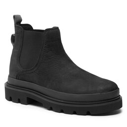 Clarks Боти тип челси Clarks Badell Top 261734187 Black Nubuck