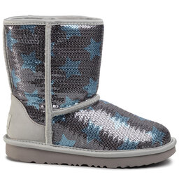

Взуття Ugg Kids' Classic Short II Sequin Star 1107988K Dmb, Сірий
