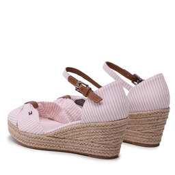 

Еспадрильї Tommy Hilfiger High Wedge Seersucker FW0FW07158 Seersucker/Soothing Pink 0J8, Рожевий