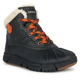 Geox Čižmy Geox J Flexyper Boy B Abx J269XE 0ME50 C0038 M Black/Orange