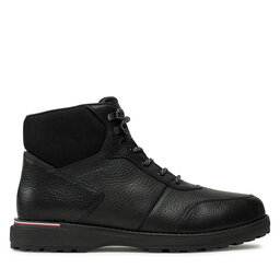 Tommy Hilfiger Μποτίνια Tommy Hilfiger Corporate Warm Outdoor Lth Boot FM0FM05148 Μαύρο