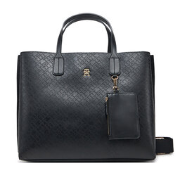 Tommy Hilfiger Τσάντα Tommy Hilfiger Th Distinct Satchel Mono AW0AW17174 Μαύρο