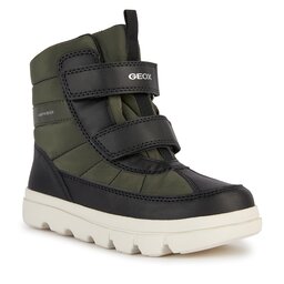 Geox Vinterskor Geox J Willaboom Boy B Ab J36LFB 0FU54 C0033 D Black/Military