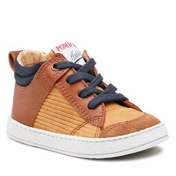 Pom d'Api Sneakersy Pom d'Api Mousse Zip Trek N1SICT0401 Camel/Marine