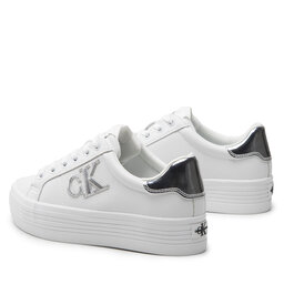 

Снікерcи Calvin Klein Jeans Vulc Flatform Laceup Low YW0YW00763 White/Silver 0LB, Білий