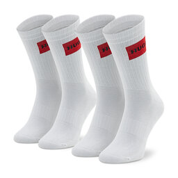 Hugo Комплект 2 чифта дълги чорапи мъжки Hugo Rib Label 50468432 100