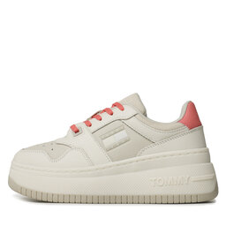

Снікерcи Tommy Jeans Tjw Retro Basket Flatform Mix EN0EN02208 Ivory/Bleached Stone YBI, Бежевий