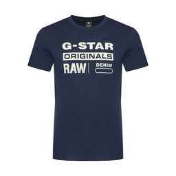 G-Star Raw G-Star Raw Marškinėliai Graphic D14143-336 6067 Tamsiai mėlyna Regular Fit