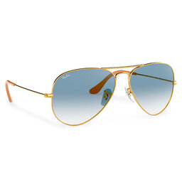 Ray-Ban Sonnenbrillen Ray-Ban Aviator Large Metal 0RB3025 001/3F Gold/Light Blue Gradient