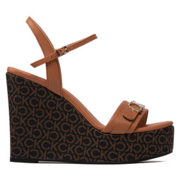 

Босоніжки Calvin Klein Wedge Sndl 70W Hdw HW0HW00828 Cognac/Brown Mono 0HH, Коричневий